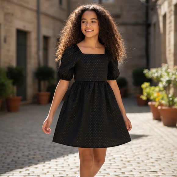 Copper Key Cap Sleeve Square Neck Jacquard Dress Size Medium NWT - Picture 1 of 10